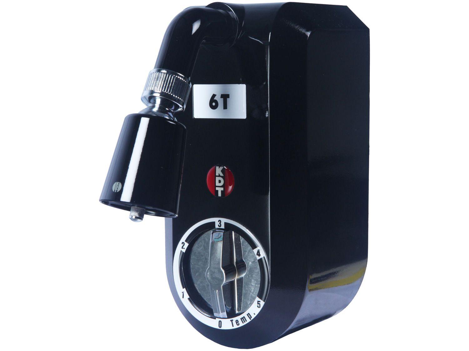 Ducha KDT Black 1/2" 8800W 6 Temperaturas - Preta Temperatura Gradual