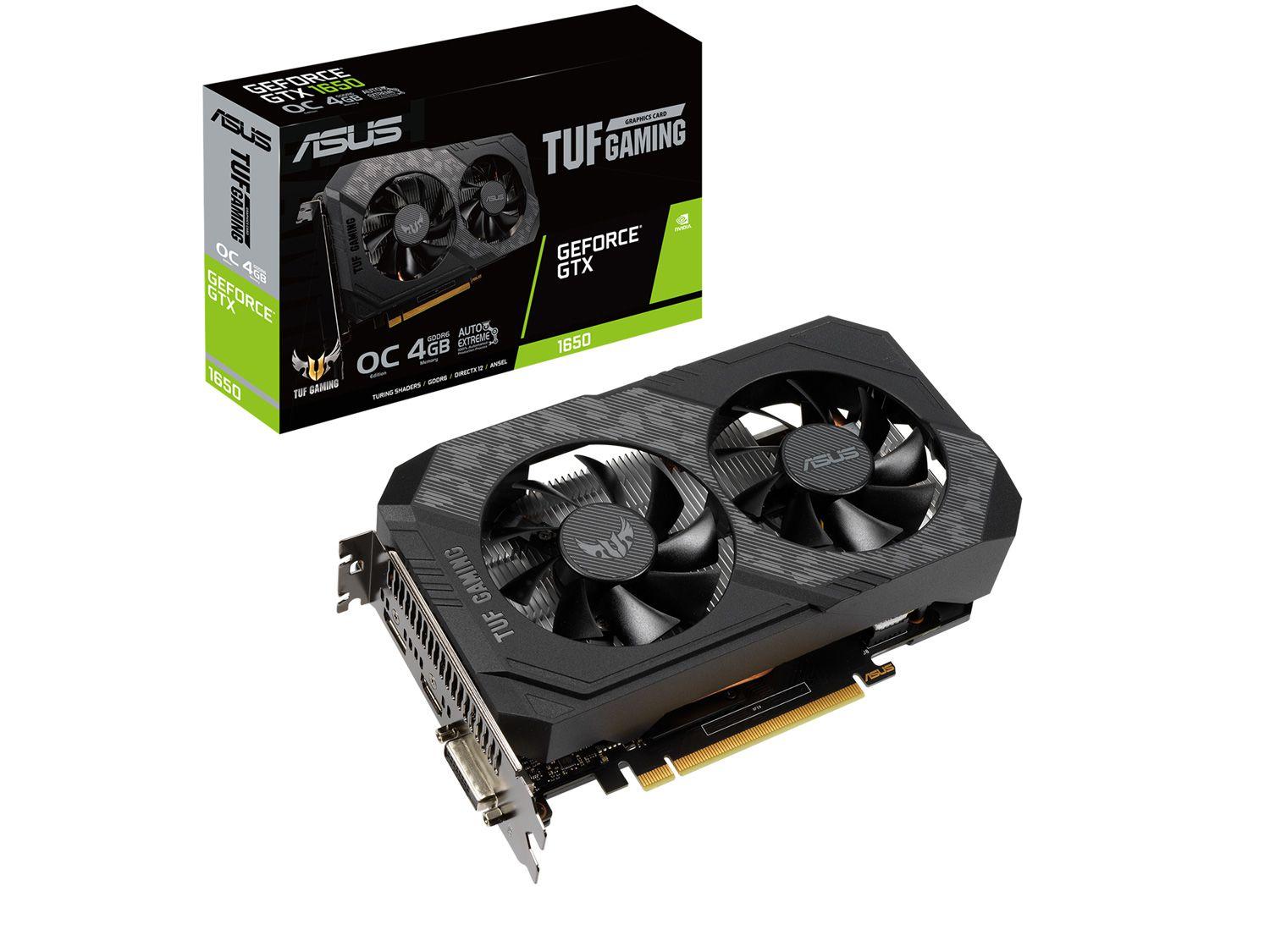 Placa de Vídeo Asus GeForce GTX 1650 - 4GB GDDR6 128 bits TUF Gaming TUF-GTX1650-O4GD6-P