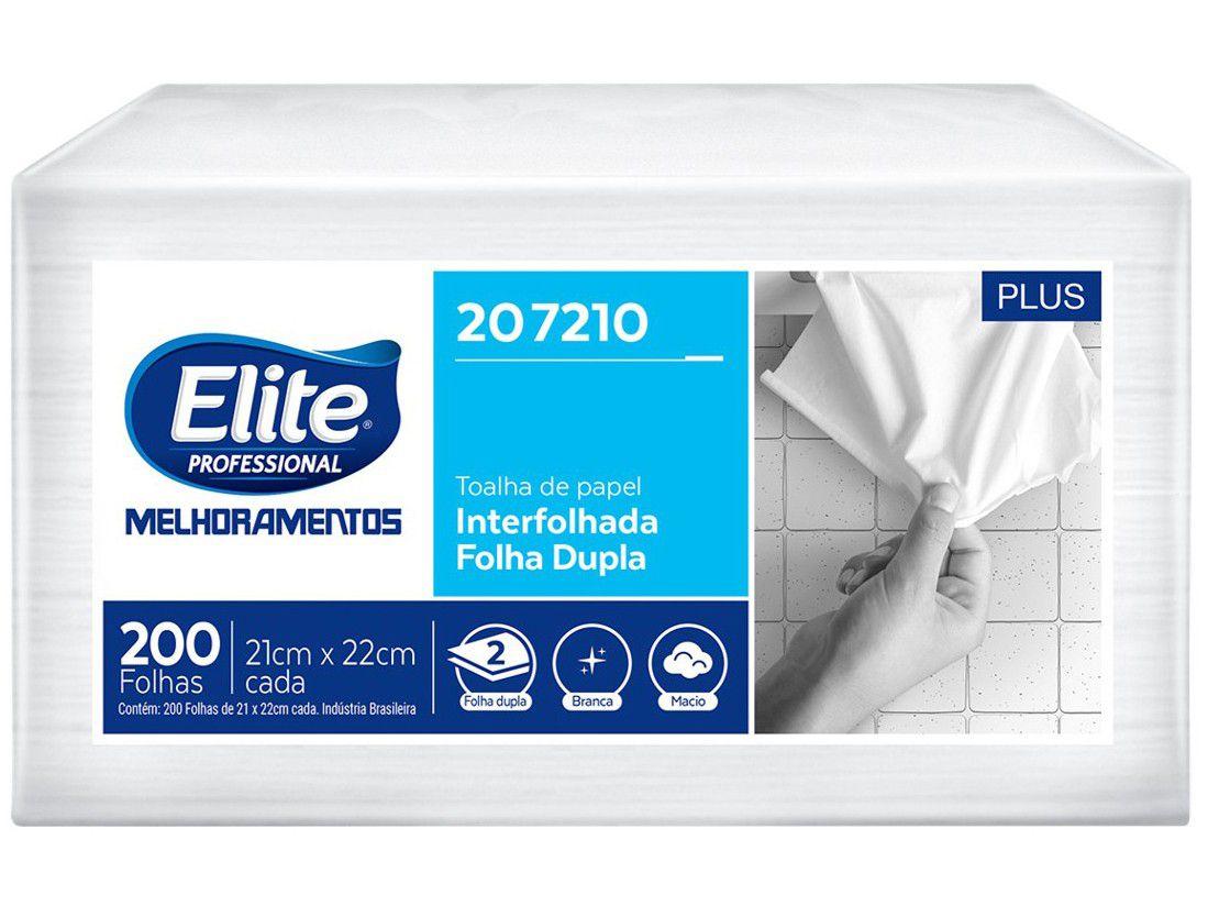 Papel Toalha Folha Dupla Interfolhado - Elite Professional Plus 200 Folhas