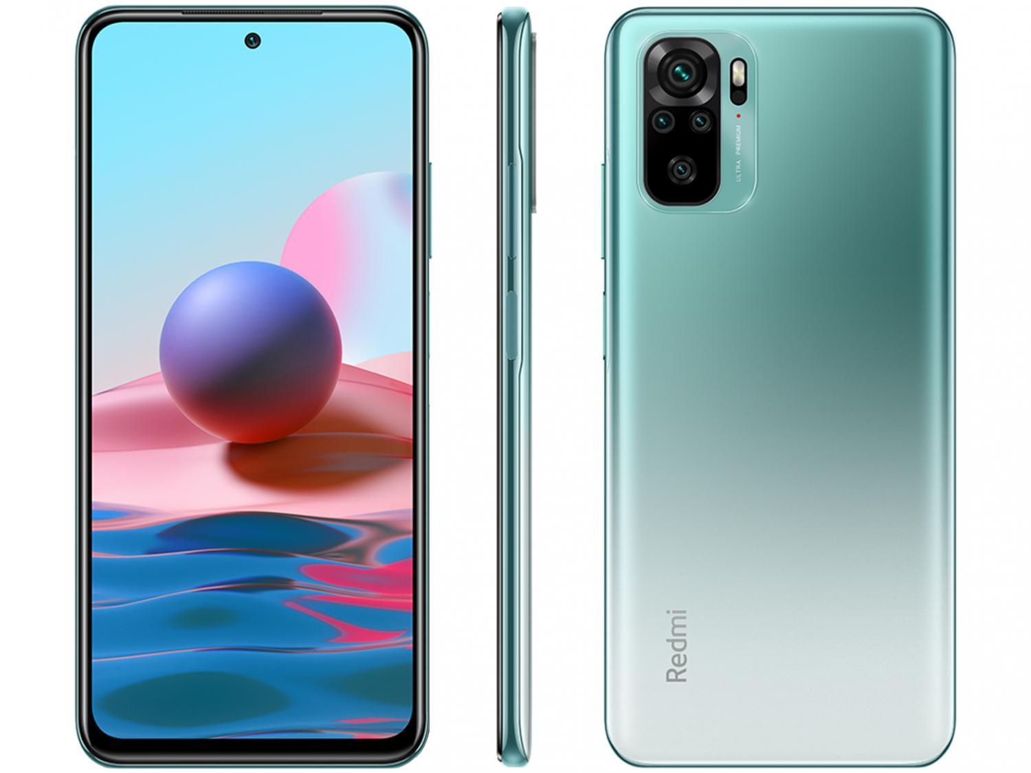 Smartphone Xiaomi Redmi Note 10 128GB Verde 4G - 4GB RAM Tela 6,43" Câm. Quádrupla + Selfie 13