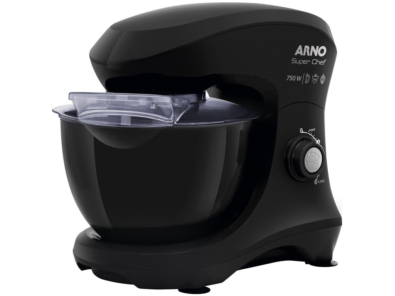 Batedeira Planetária Preta 750W SuperChef KM01 - 15 Velocidades