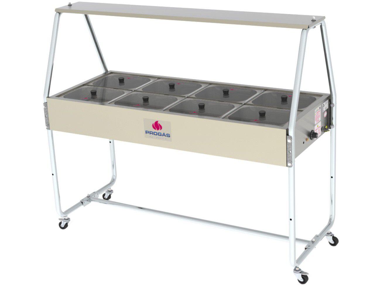 Buffet Self Service Quente 8 Cubas Térmico Progás - PRB-08GN
