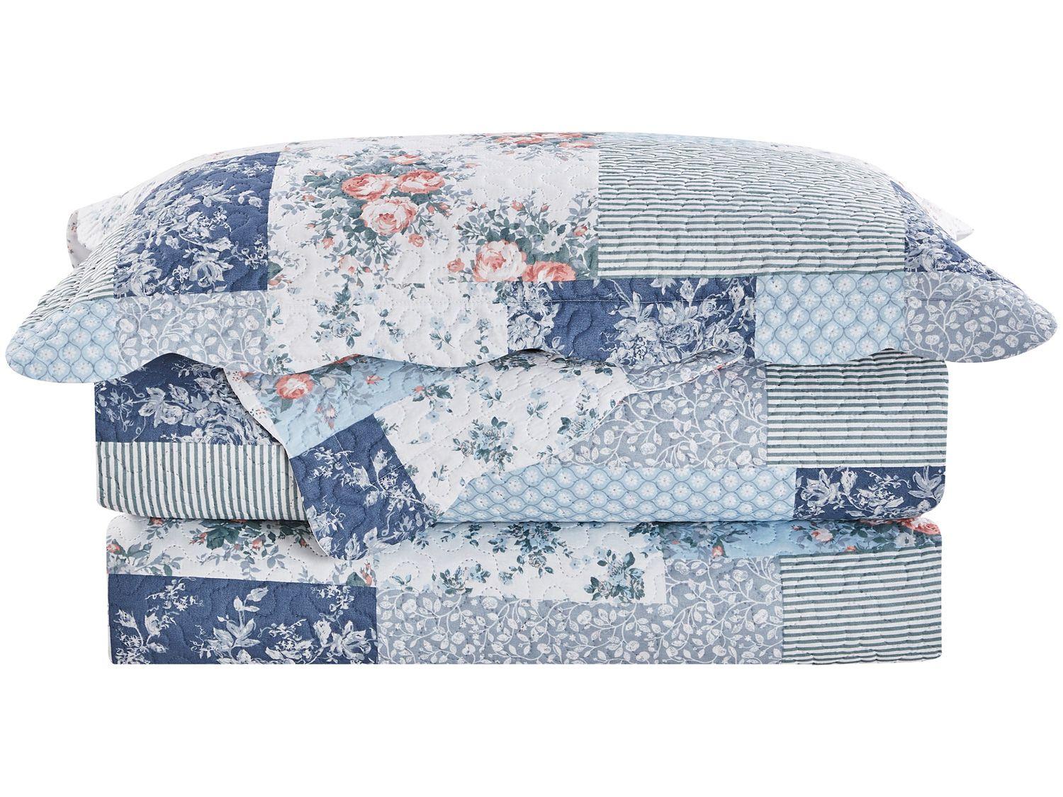 Colcha King Camesa 100% Poliéster 150 Fios - Evolution Patchwork Lausane 3 Peças