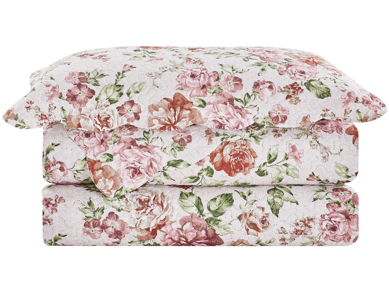 Colcha Solteiro Camesa Poliéster 150 Fios - Evolution Patchwork Alba 2 Peças