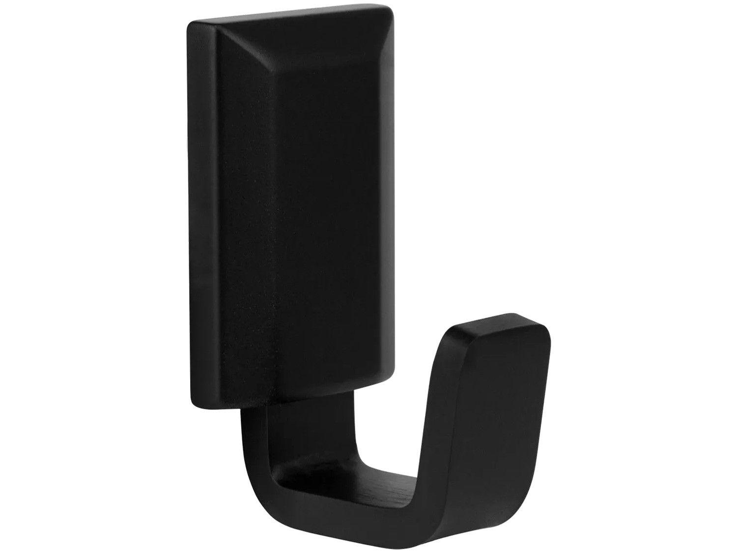 Cabide para Banheiro Preto Fosco Classic Black - CB2060 Ducon Metais