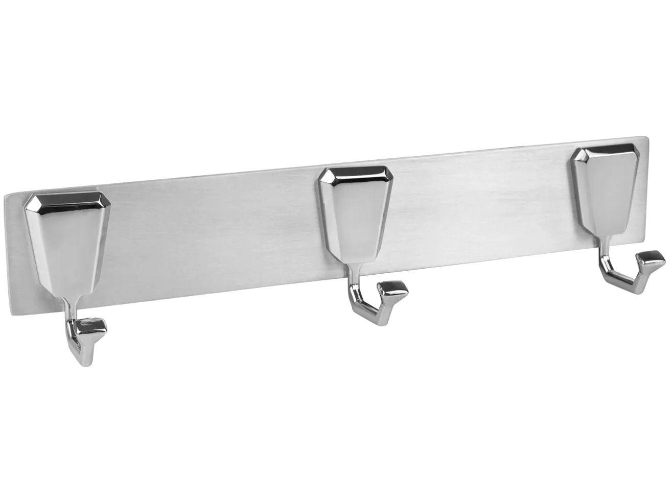 Cabide Triplo para Banheiro Inox Cromado Premium - PR4260 Ducon Metais