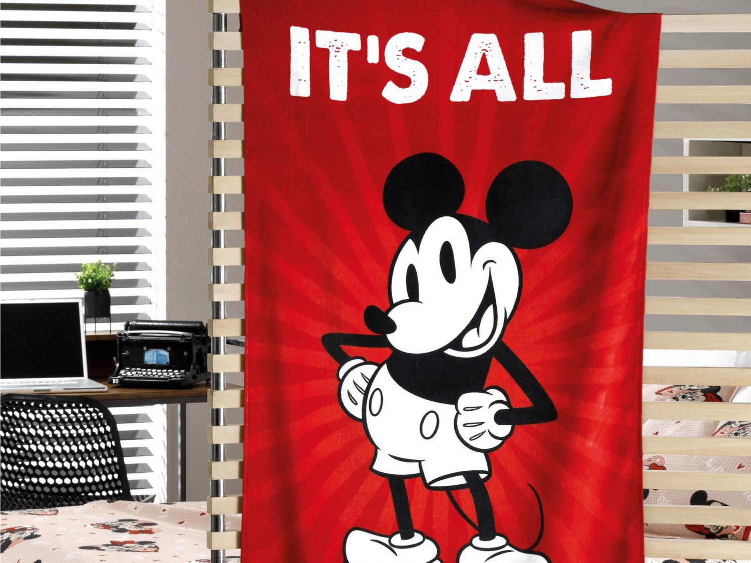 Toalha de Praia Döhler 100% Algodão Mickey