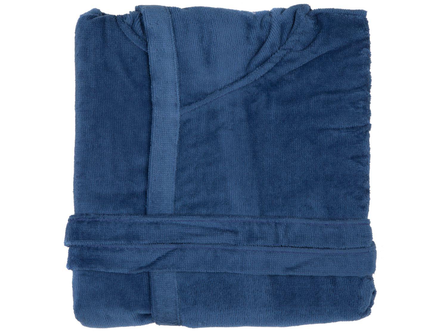 Roupão Infantil Döhler Felpa Velour com Capuz - Azul