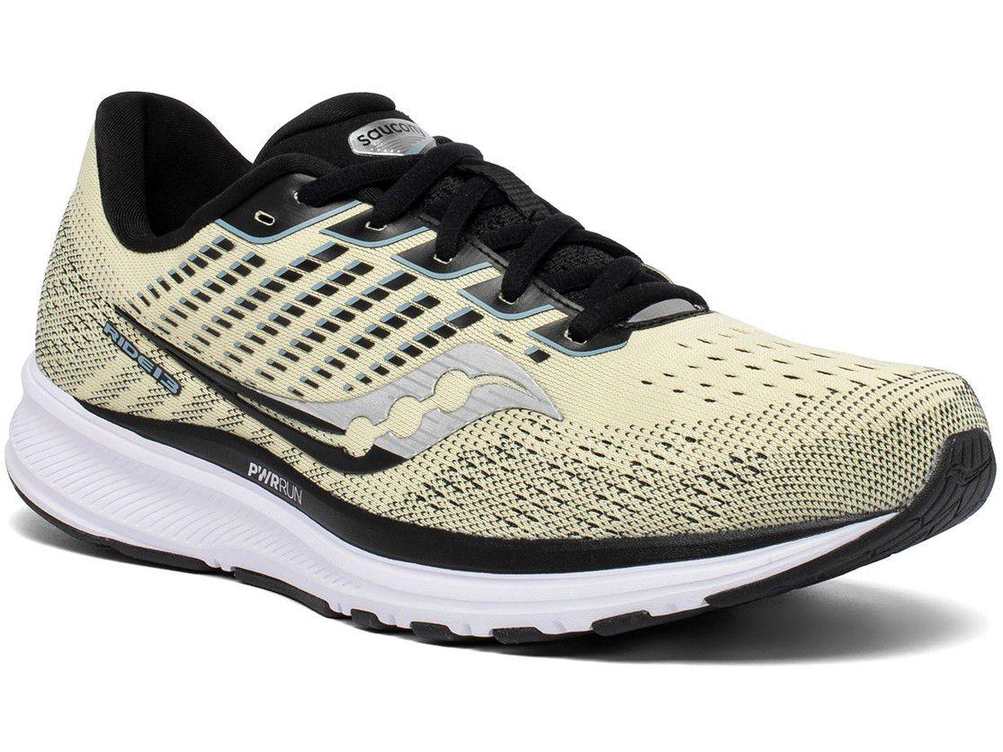 Tênis Saucony Ride 13 Masculino Chumbo e Amarelo