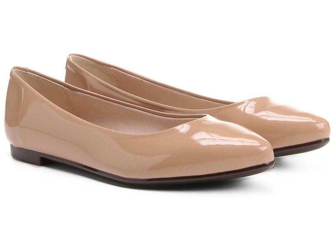 Sapatilha Moleca Básico Bico Fino Nude
