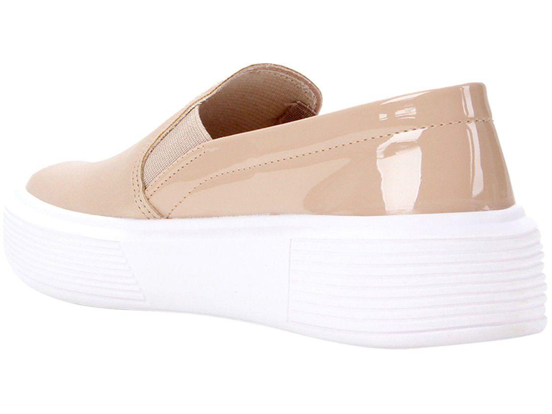 Slip On Beira Rio Básico Feminino Bege