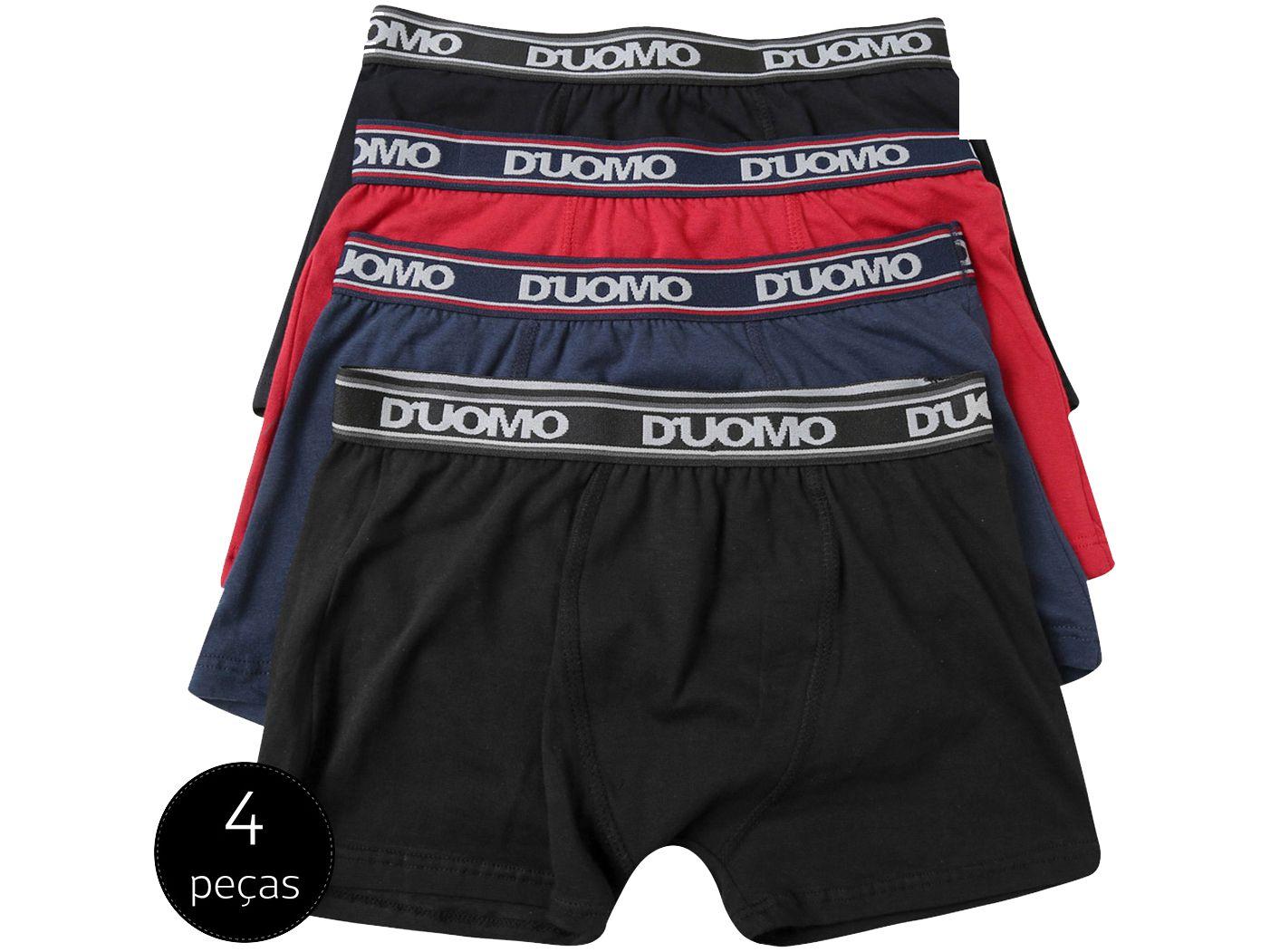 Kit 4 Boxer Cotton Duomo Algodão