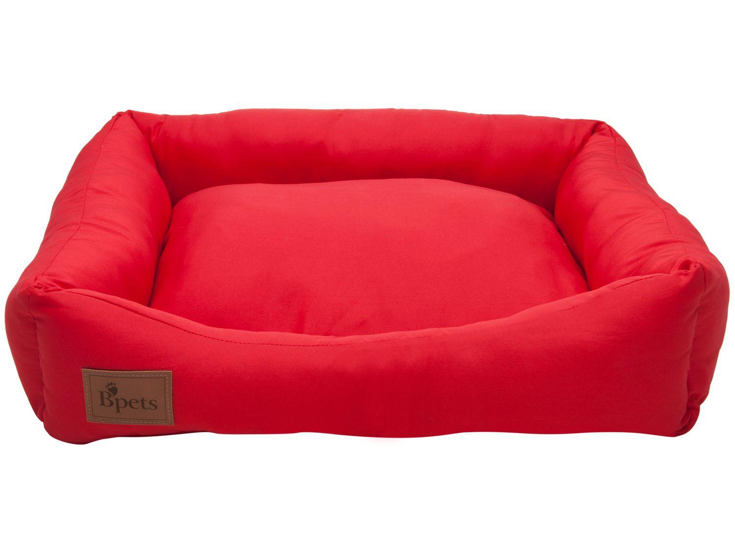 Cama para Cachorro e Gato M Bpets Retangular - Vermelha