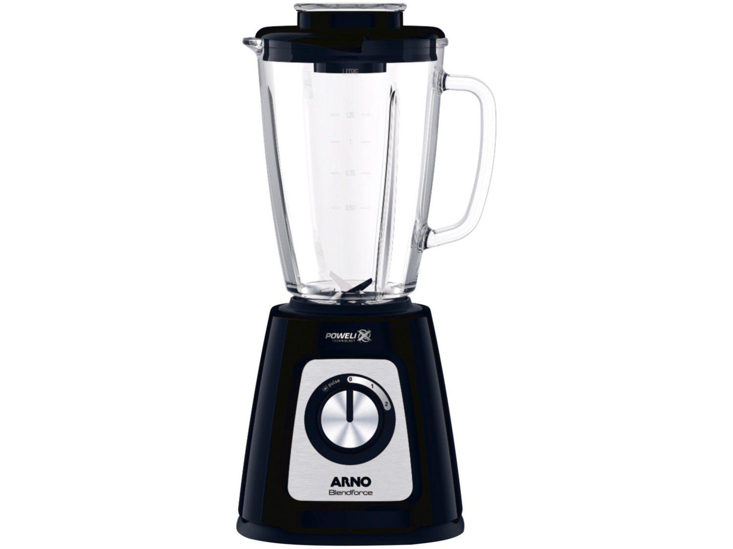 Liquidificador Arno Blendforce Glass LN91 - Copo de Vidro Preto 2 Velocidades 700W