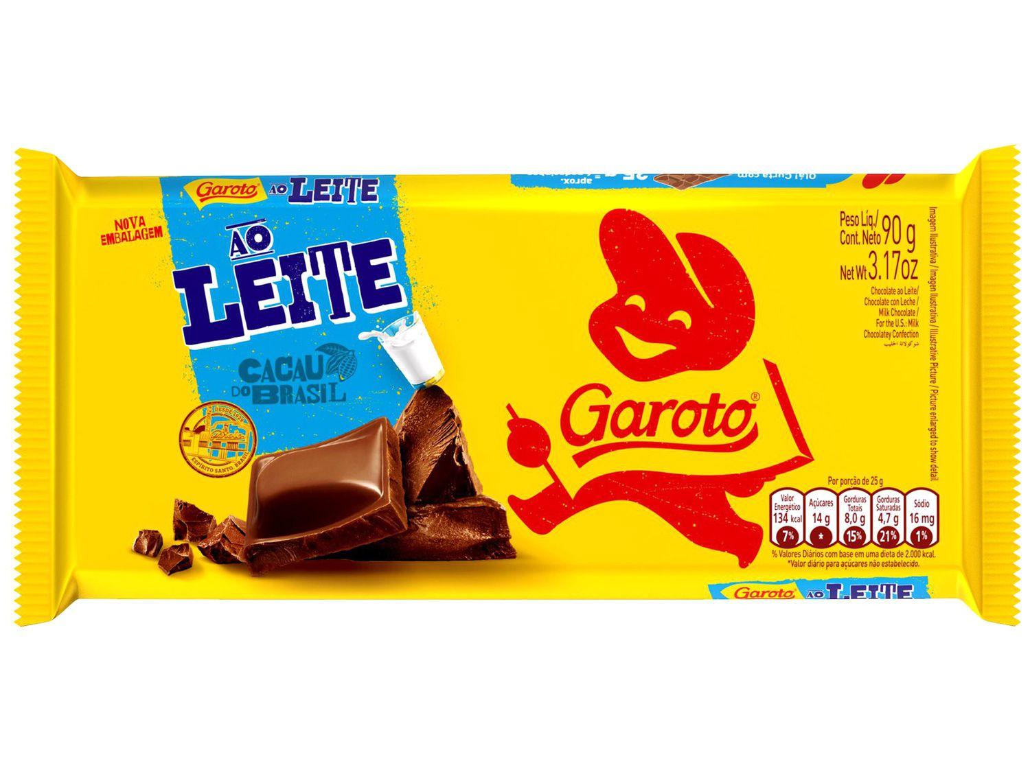 Barra de Chocolate Ao Leite 90g Garoto