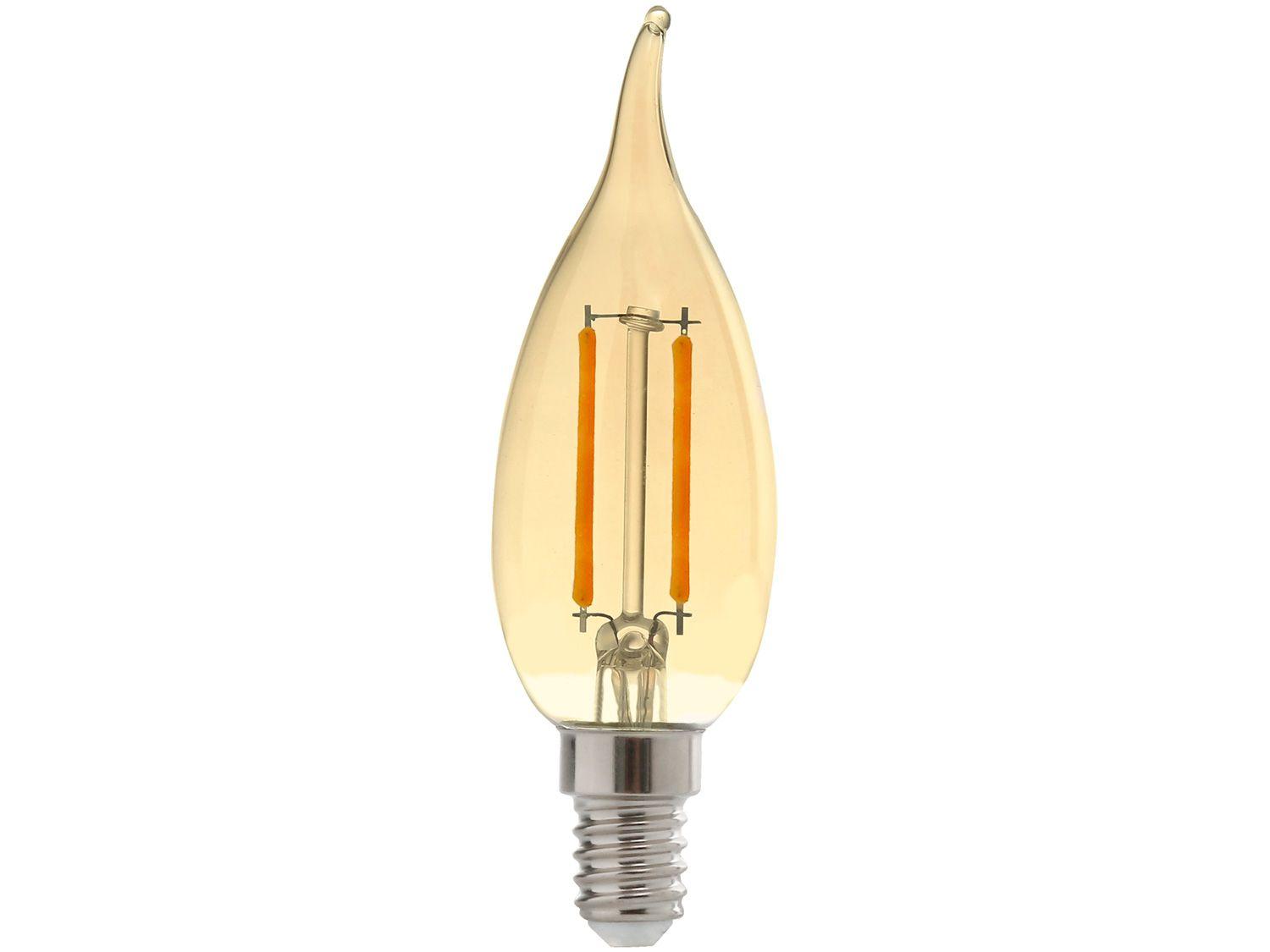 Lâmpada Filamento de LED Vela Kian E14 - Âmbar 2W 2200K Antique Nouveau