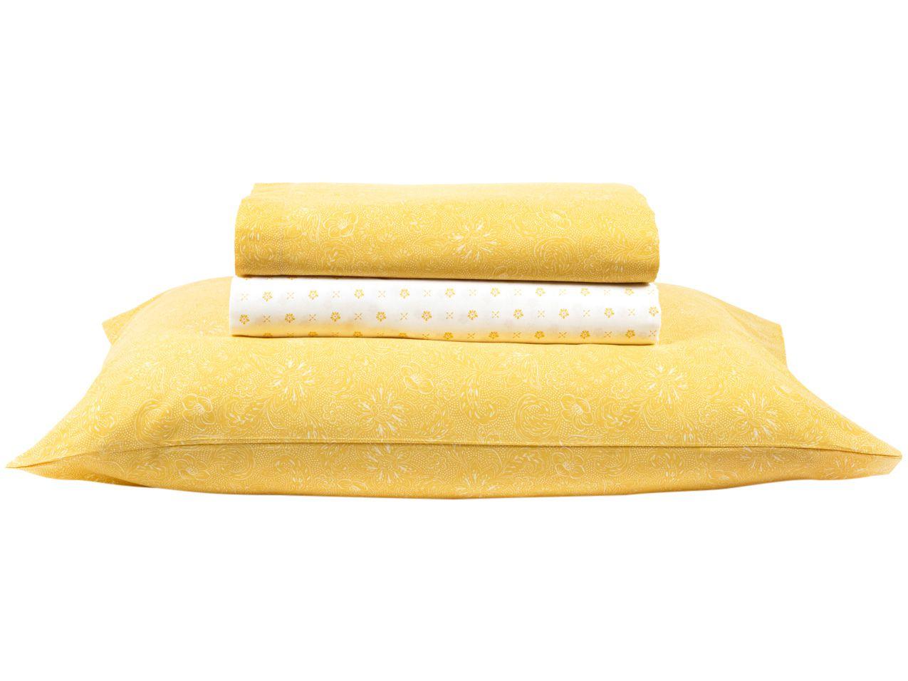 Jogo de Cama Casal Artex 100% Algodão - 150 Fios Fit Lia 4 Peças