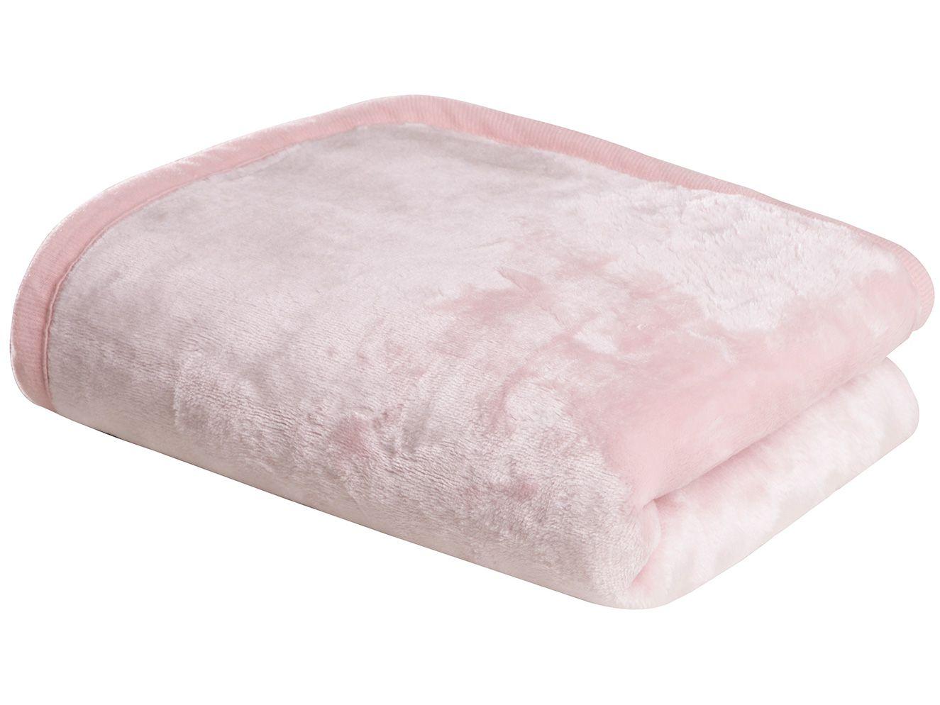 Cobertor para Bebê Sultan 100% Poliéster - Happy Day Flannel Rosa