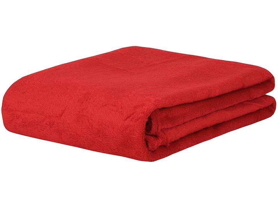 Manta Casal Sultan Poliéster Sonhare Vermelho