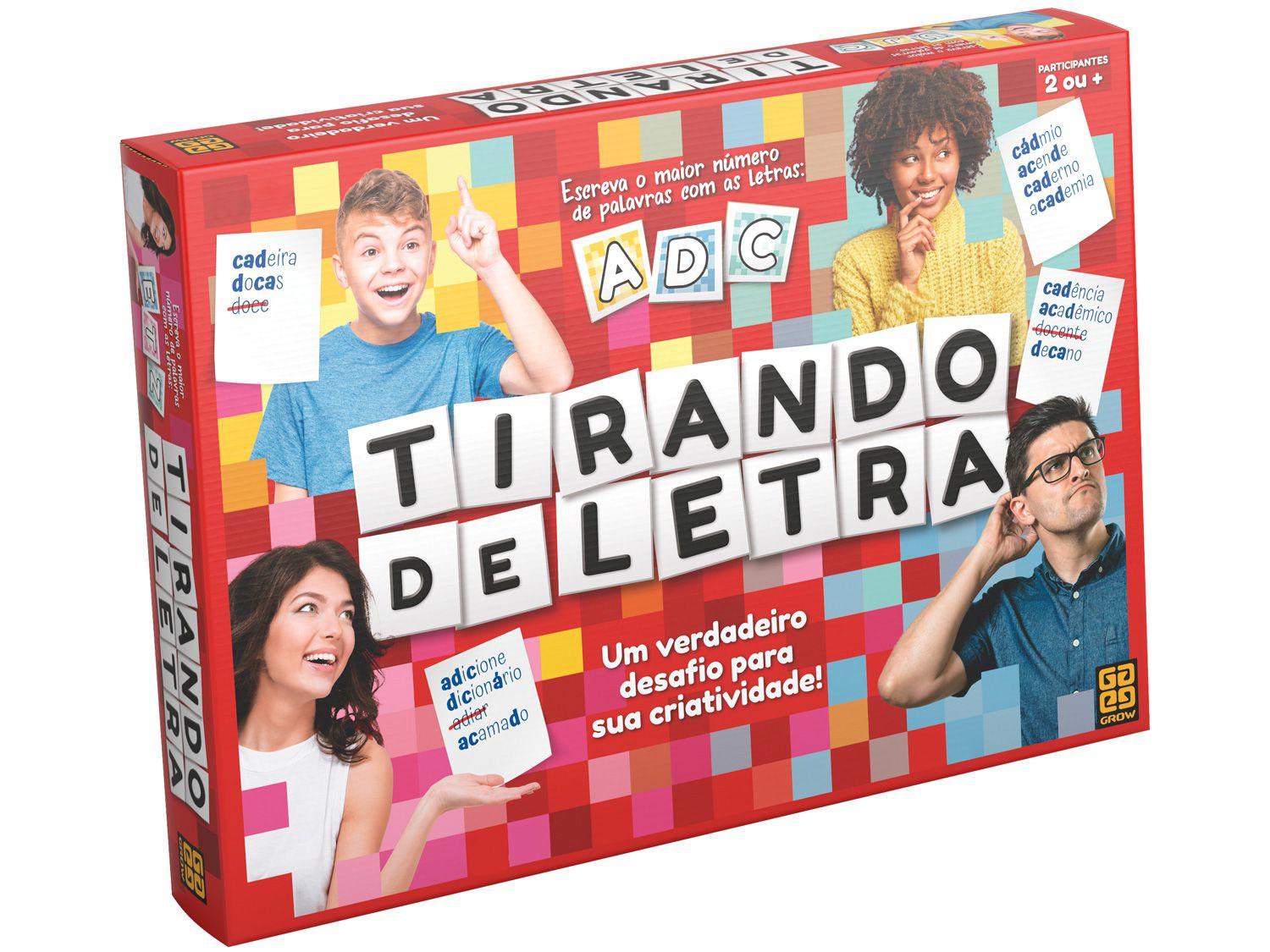 Jogo Educativo Tirando de Letra Tabuleiro Grow