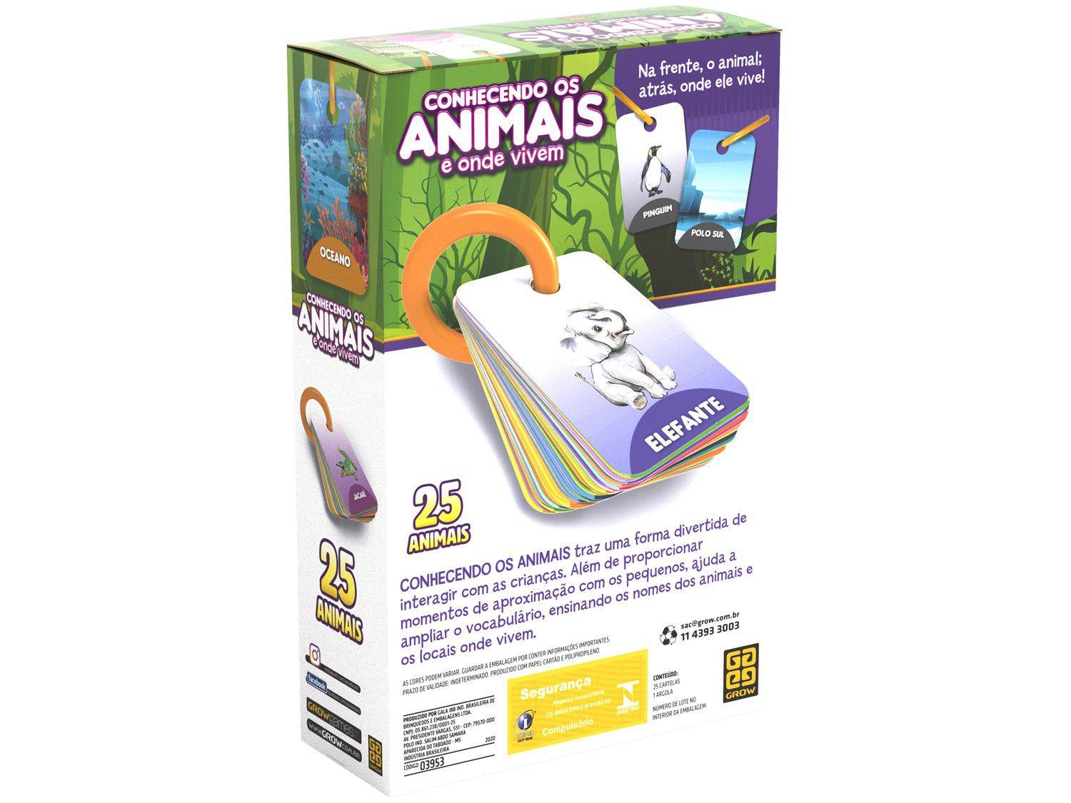 Jogo Conhecendo os Animais e Onde Vivem - Grow