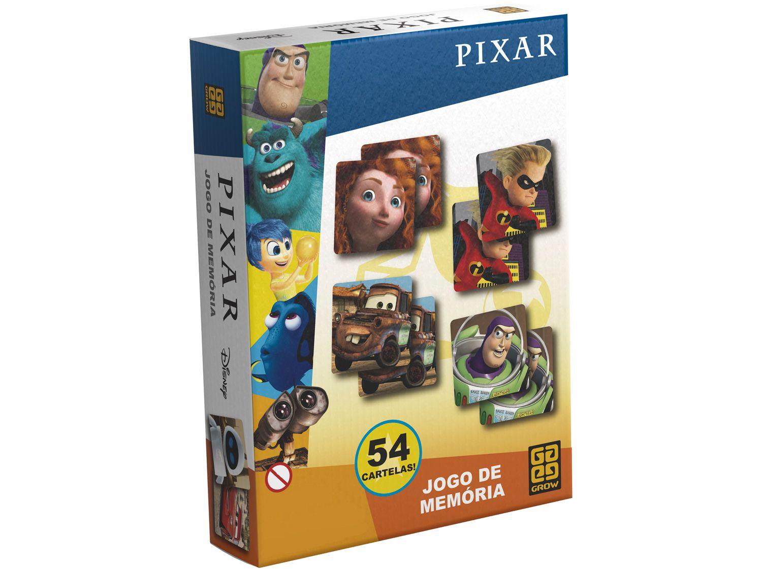 Jogo da Memória Pixar 27 Cartas Grow