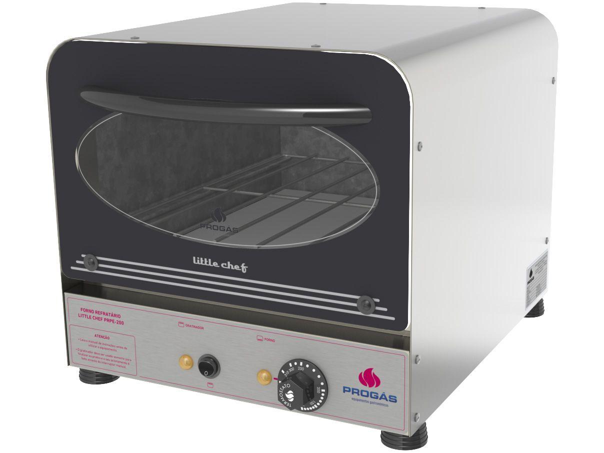 Forno Industrial Elétrico Progás 25L - Refratário Little Chef PRPE-200 Color