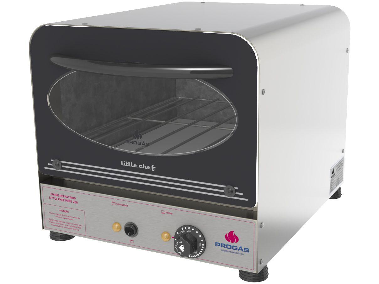 Forno Industrial Elétrico Progás 25L - Refratário Little Chef PRPE-200 Color
