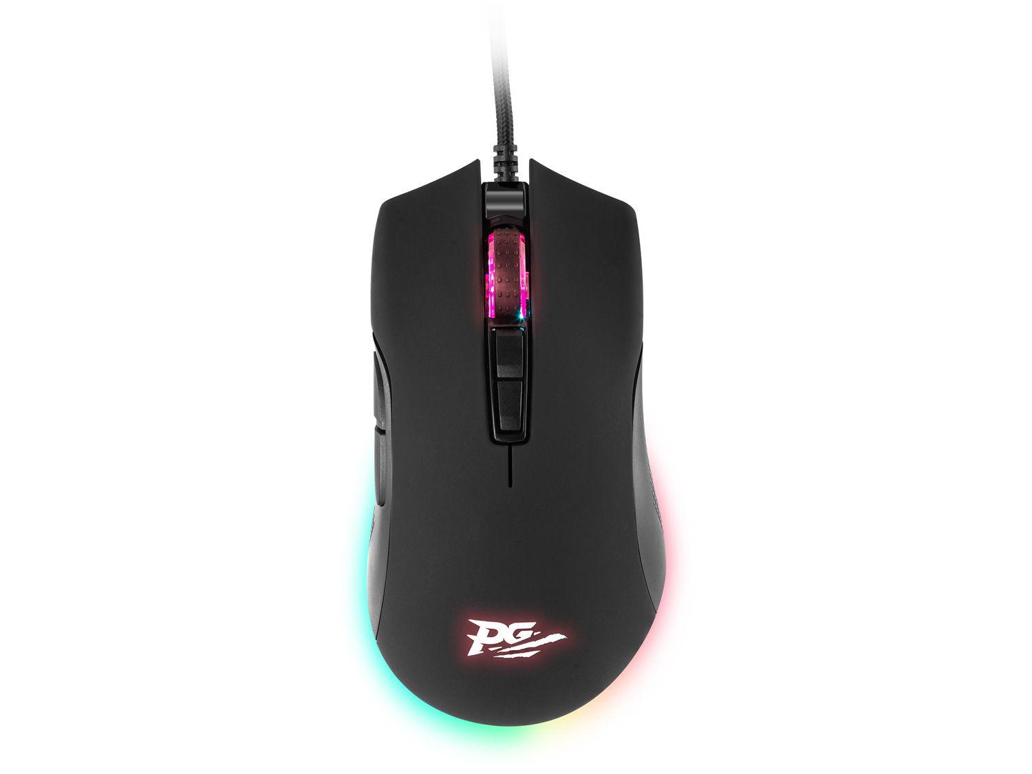 Mouse Gamer RGB Philco Óptico 5000DPI - 7 Botões PMS70 Preto Original