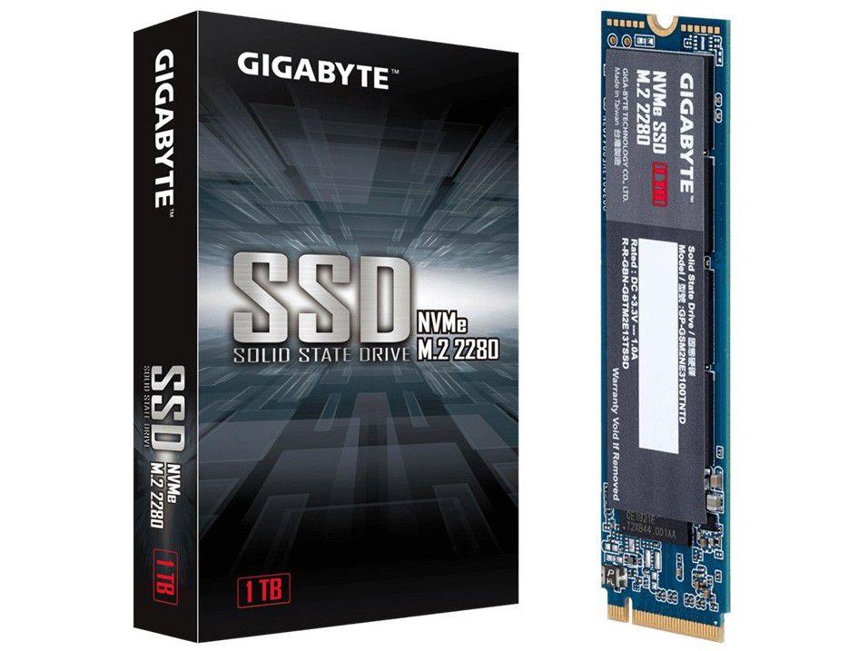 SSD Gigabyte NVMe 1.3 M.2 2280 Leitura 2500M/s e - Gravação 2100MB/s GP-GSM2NE3100TNTD