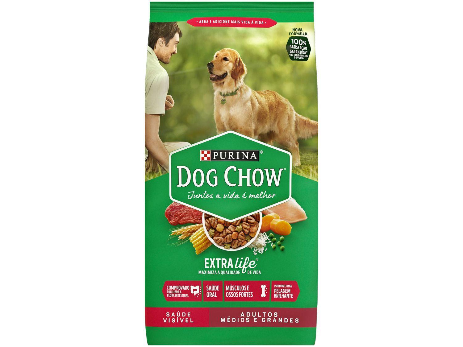 Ração Premium para Cachorro Dog Chow - ExtraLife Adulto 20kg
