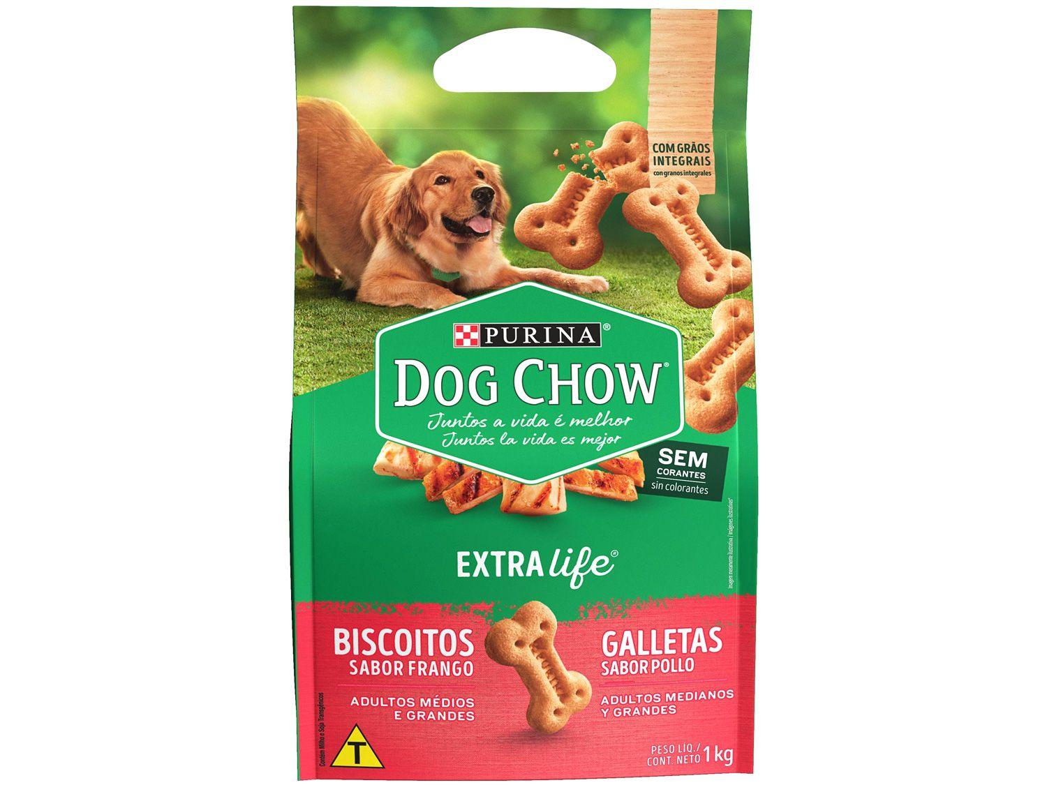 Biscoito para Cachorro Dog Chow Frango - Adulto 1kg