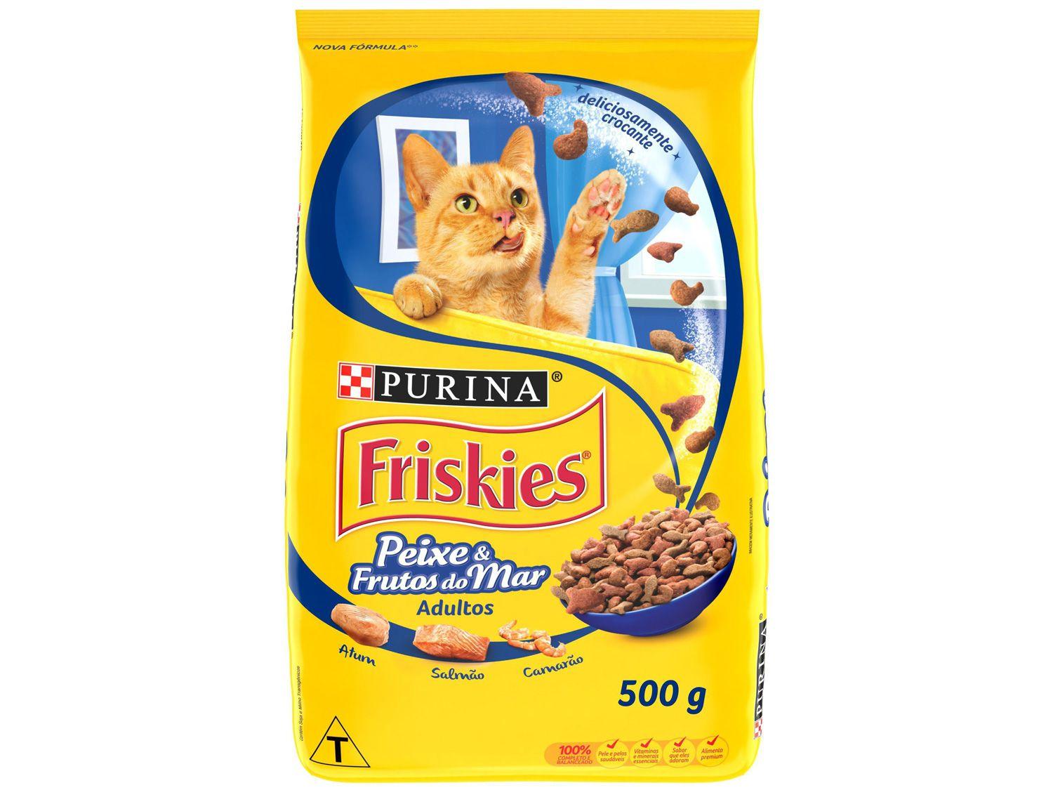 Ração Premium para Gato Friskies - Peixes e Frutos do Mar Adulto 500g