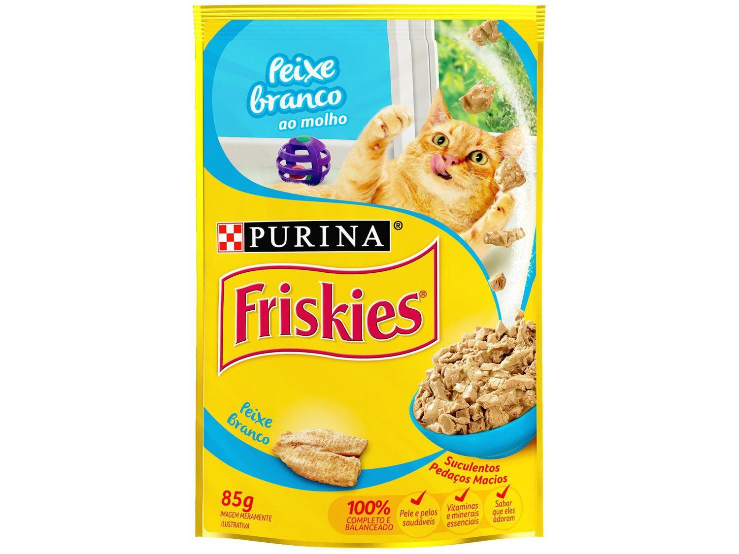 Ração Úmida para Gato Adulto Sachê Friskies - Peixe Branco ao Molho 85g
