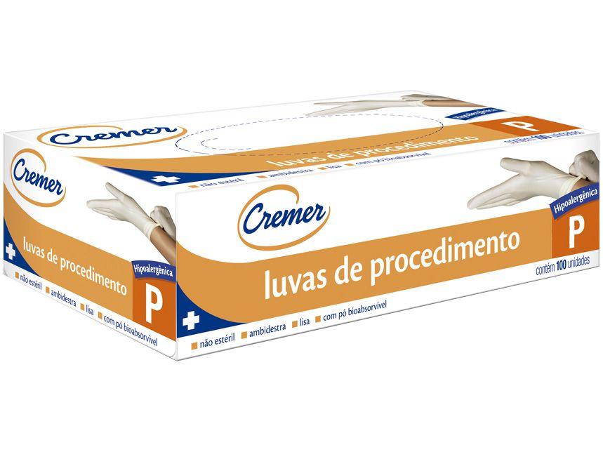 Luva de Procedimento Látex Não Cirúrgico Cremer - com Pó P 100 Unidades
