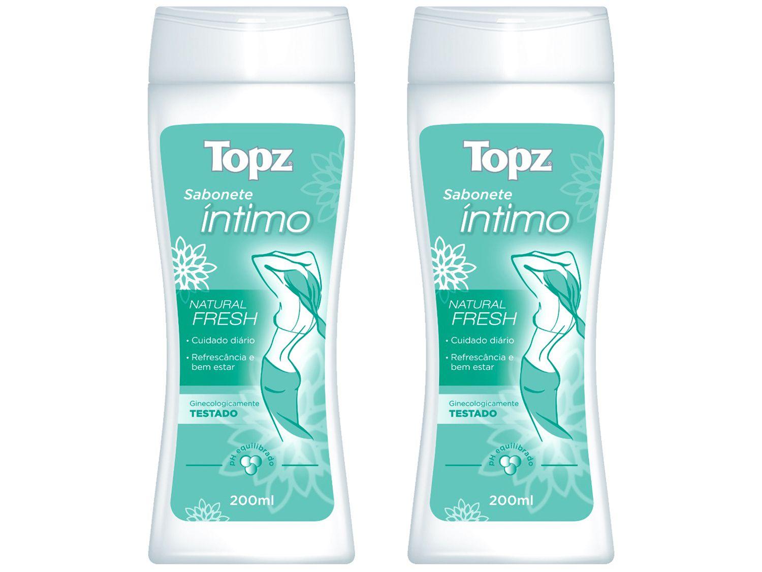 Sabonete Íntimo Topz Natural Fresh 200ml - 2 Unidades