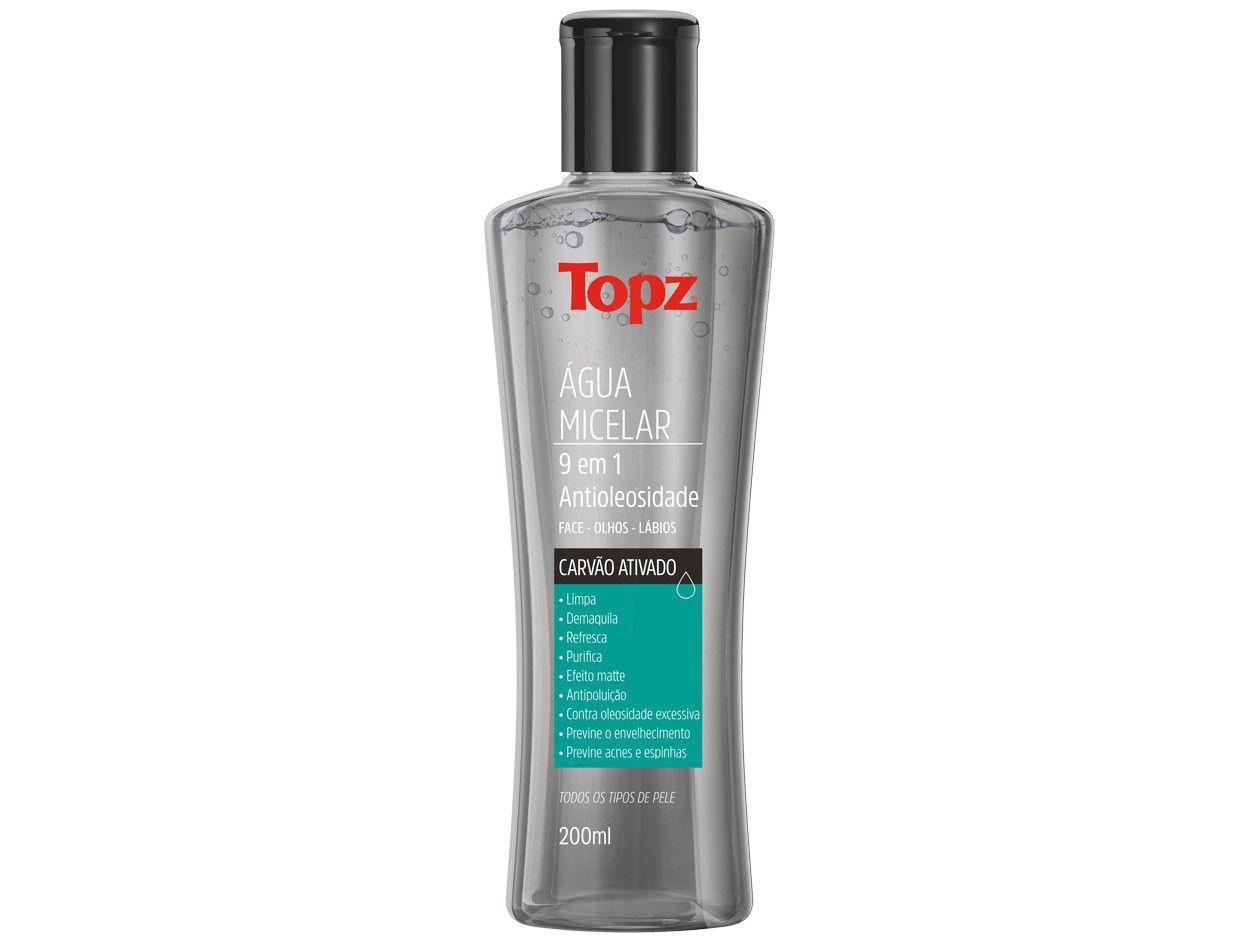 Água Micelar Topz 9 em 1 Antioleosidade 200ml