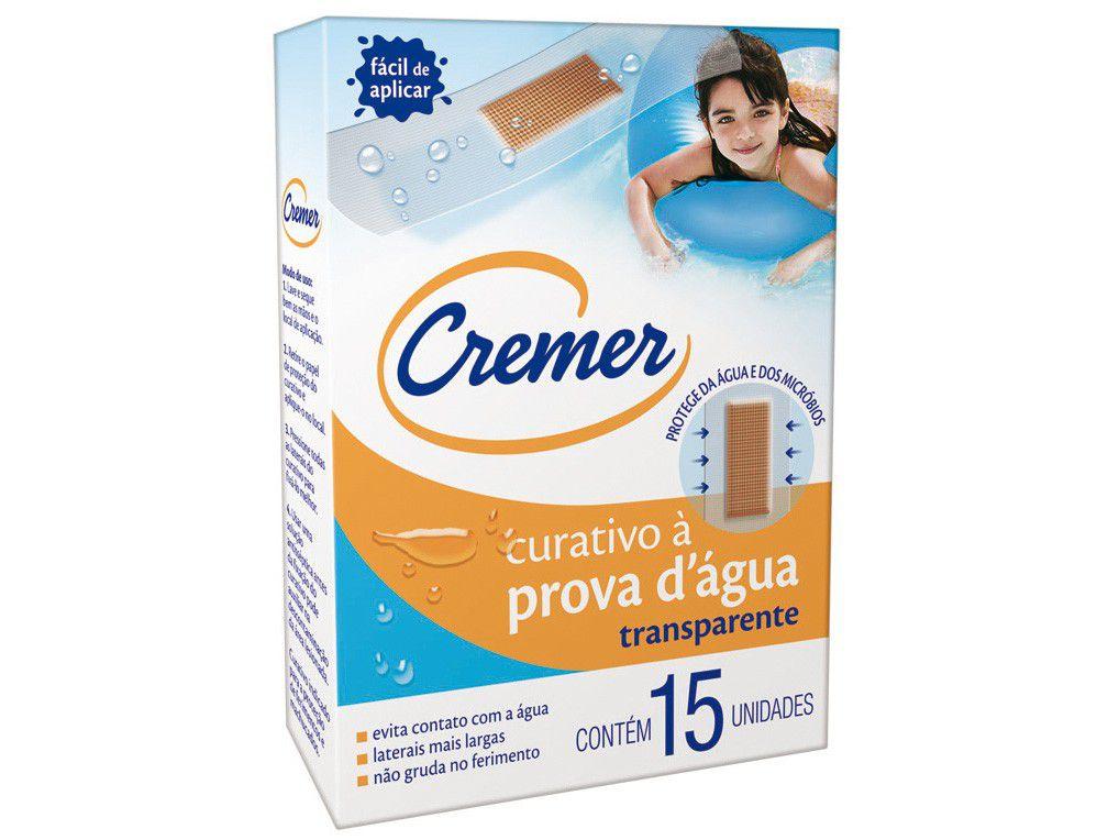 Curativo Antisséptico Impermeável Transparente - Cremer 1 Caixa com 15 Unidades