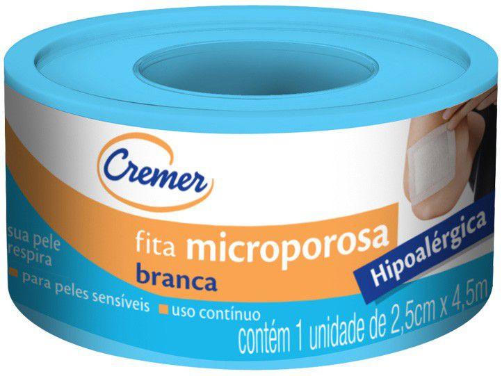 Fita Microporosa Cremer Branca 2,5cmx4,5m