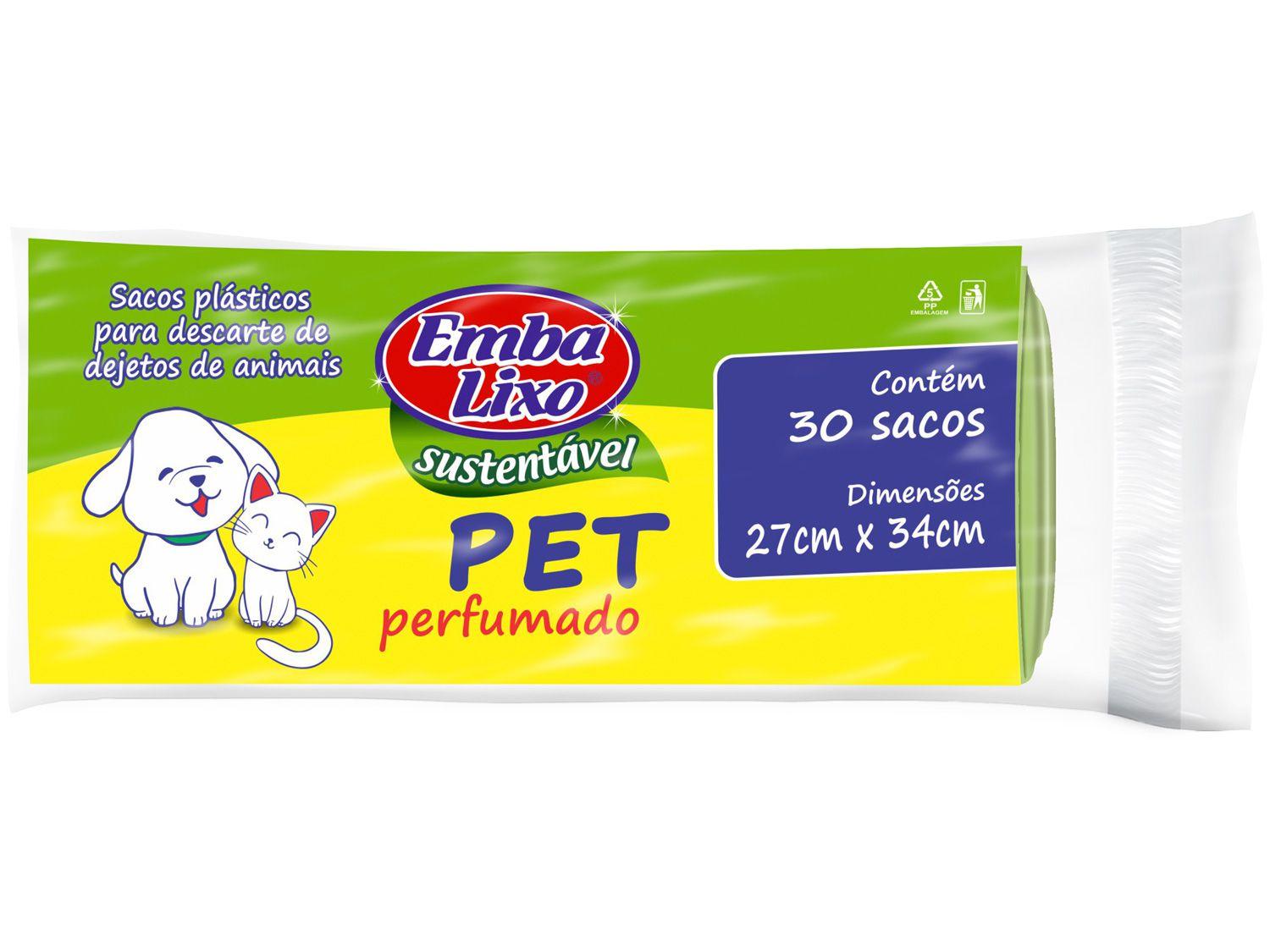 Saco de Lixo Verde Até 2kg Perfumado - para Pet Embalixo 30 Unidades
