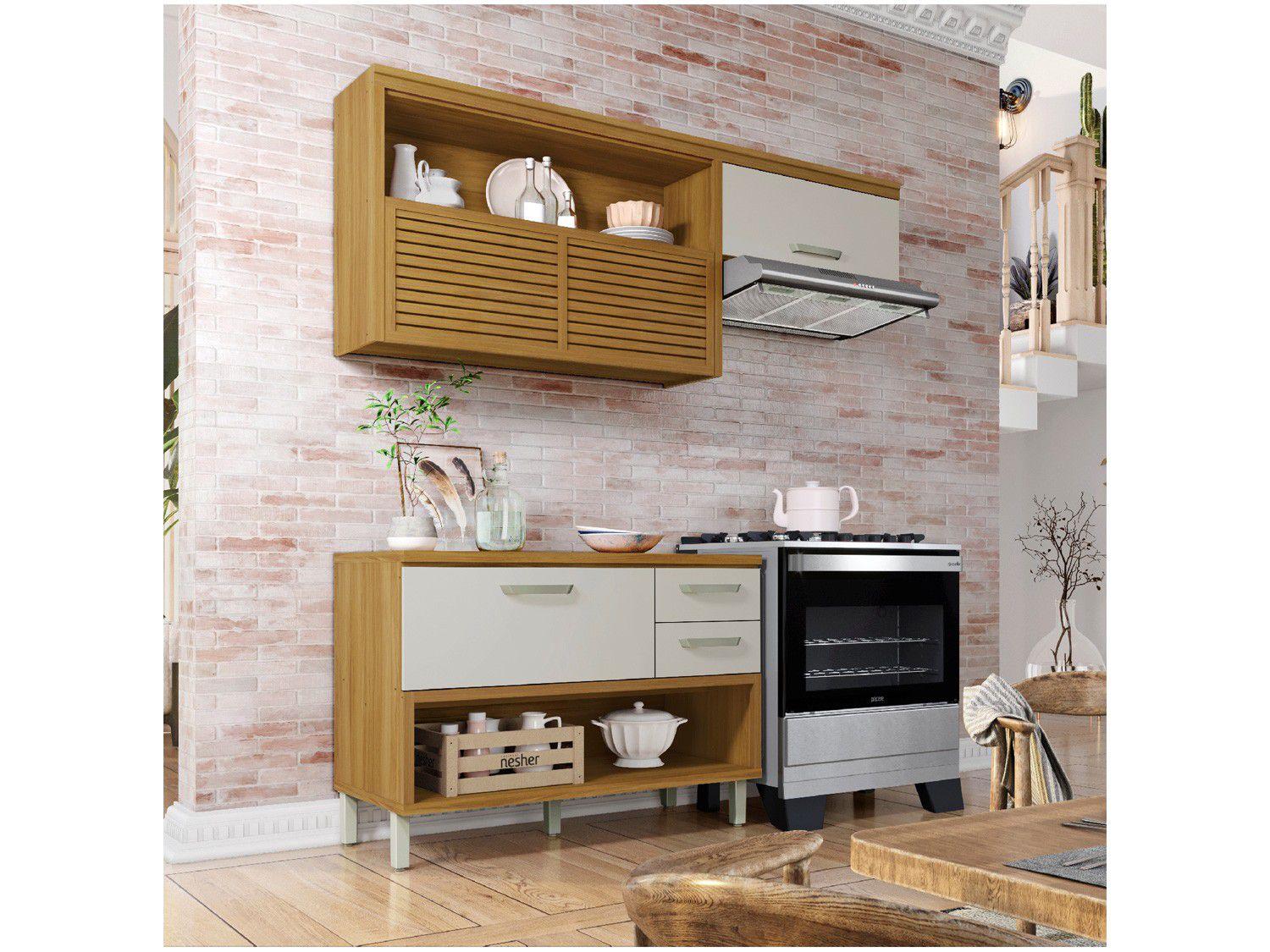 Cozinha Compacta Nesher Princesa - 3 Portas 2 Gavetas 100% MDF