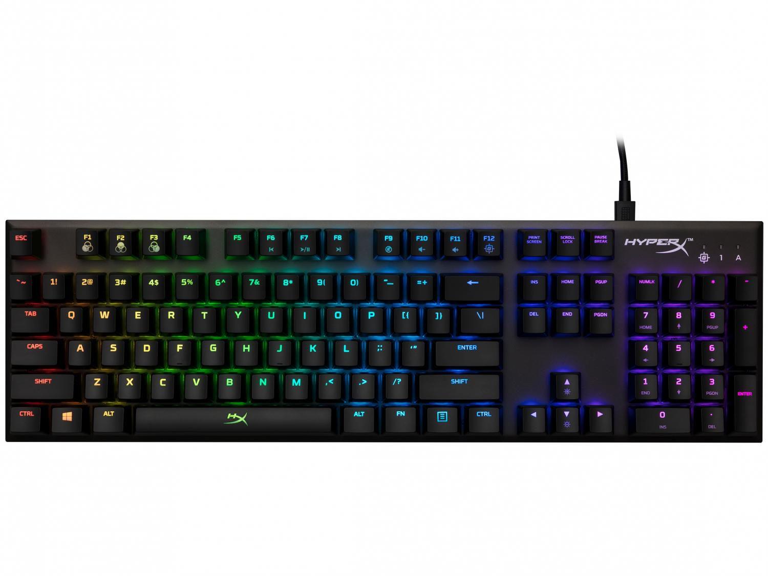 Teclado Mecânico Gamer USB HyperX Preto - Alloy FPS RGB