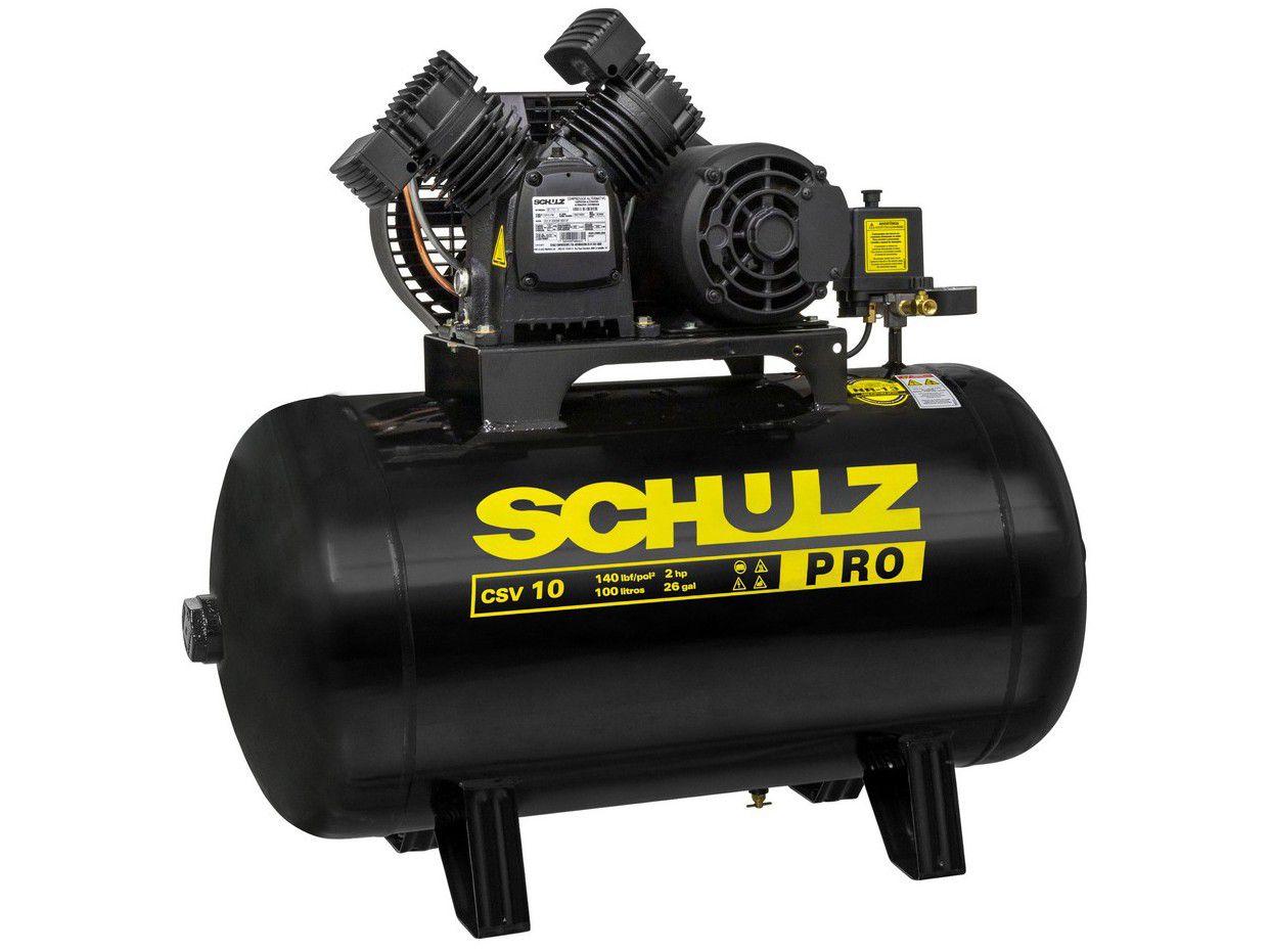 Compressor de Ar Schulz 2HP 100L 10 Pés - Pro CSV 10/100