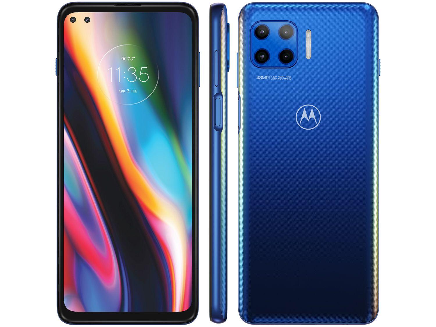Smartphone Motorola Moto G 5G Plus 128GB - Azul Oceano 8GB RAM Tela 6,7&quot; Câm. Quádrupla