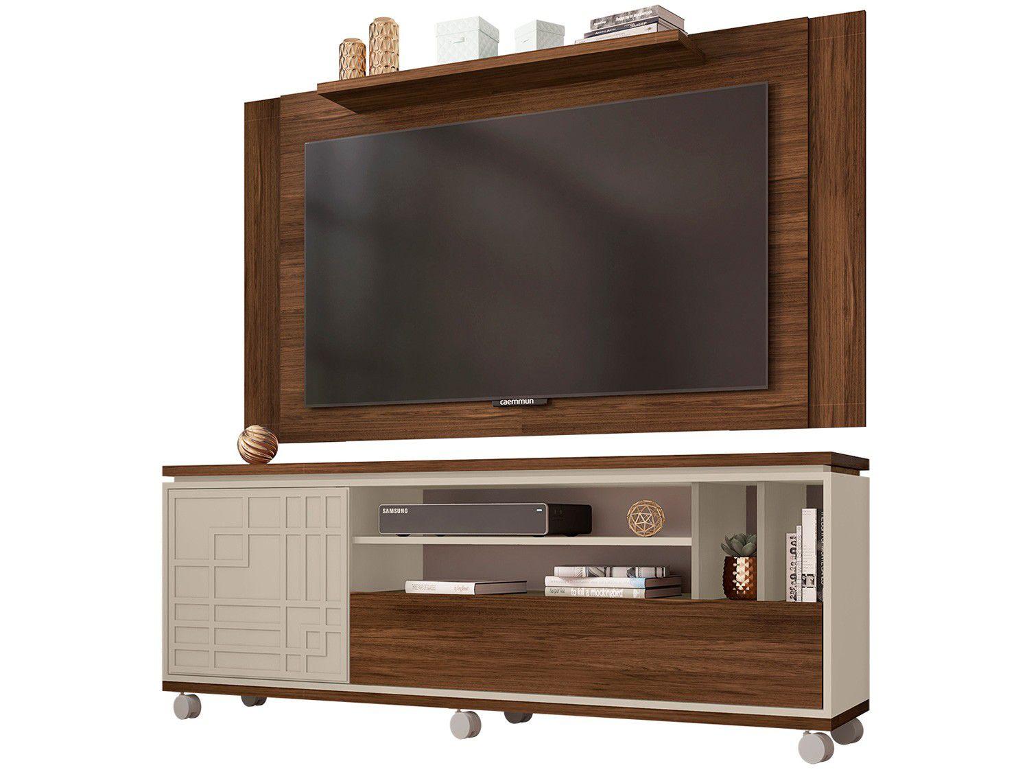 Rack com Painel para TV até 55" 2 Portas - Caemmun Form