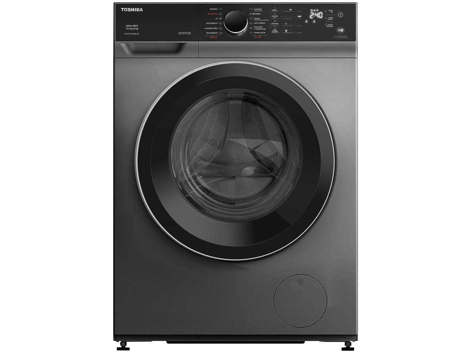 Lava e Seca Toshiba 12,5Kg Greatwaves - 12 Programas de Lavagem Grafite Metálico