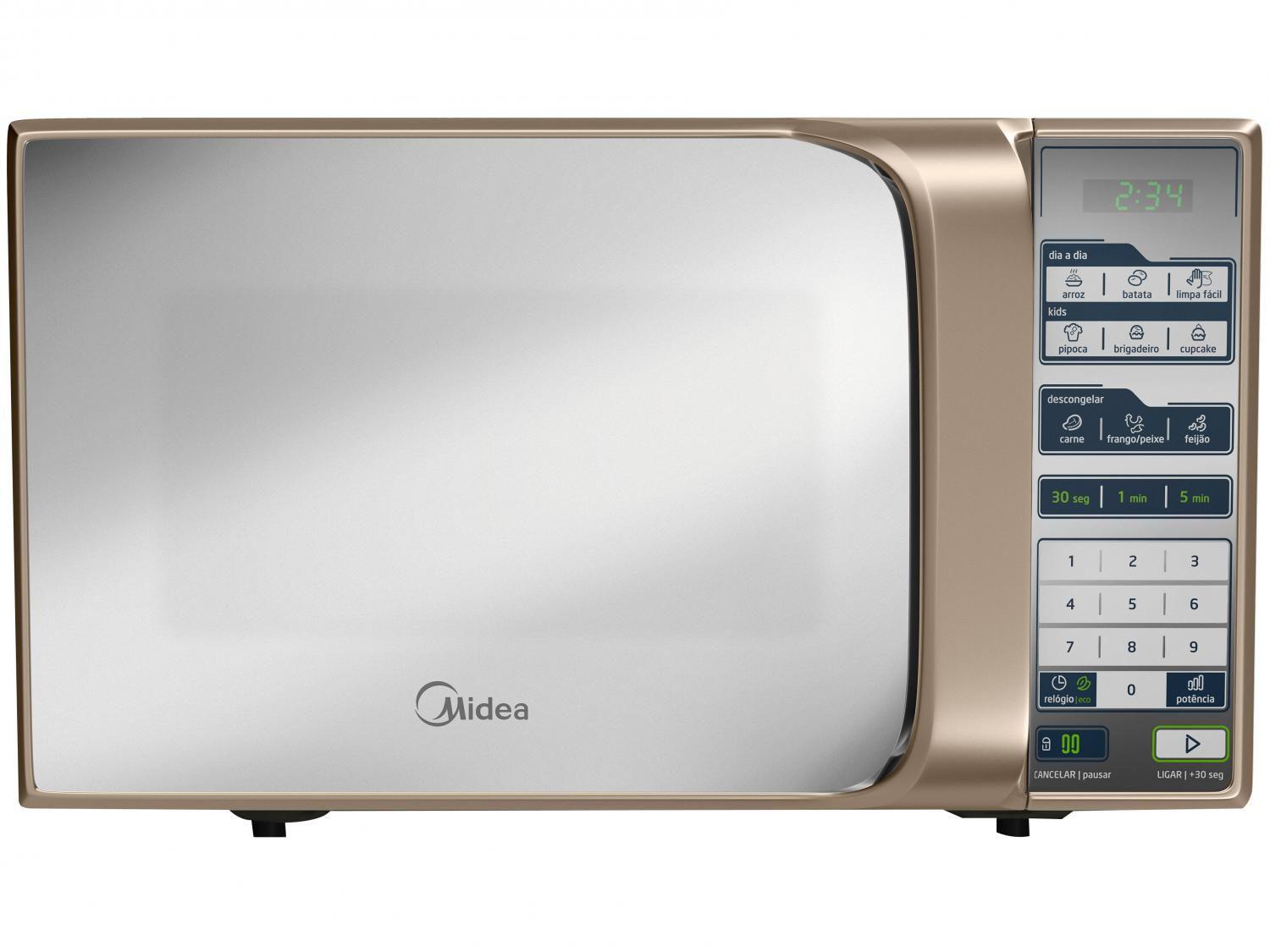 Micro-ondas Midea 20L Silver MTFS21 - MPrata Espelhado