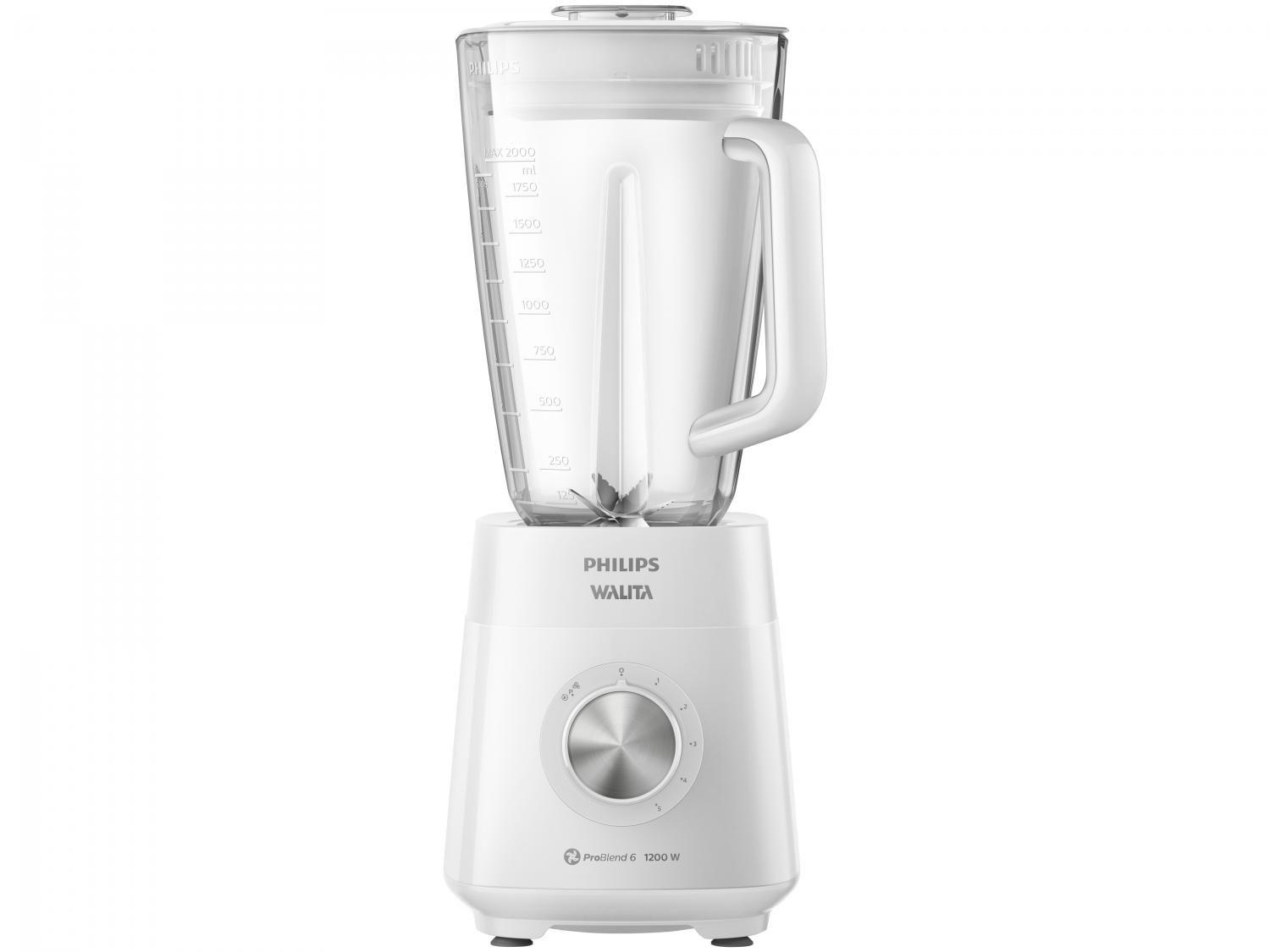 Liquidificador Philips Walita Serie 5000 - Problend 6 RI2240/00 Branco 5 Velocidades 1200W