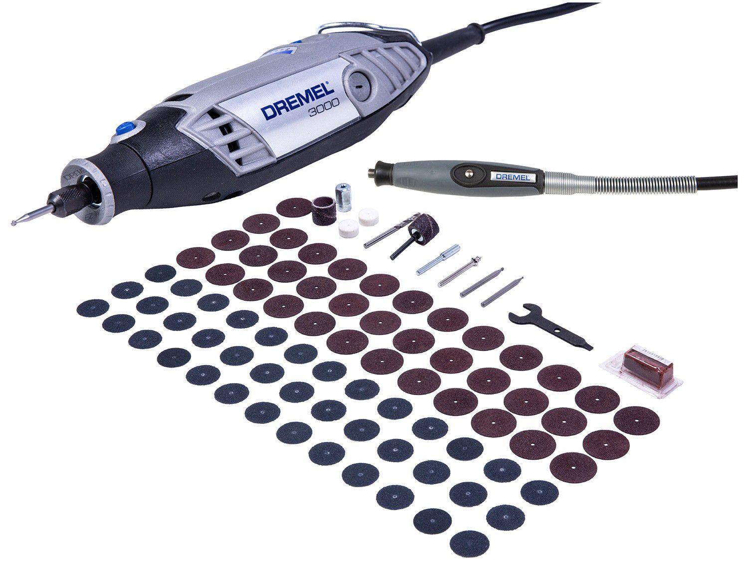 Micro Retífica Elétrica Dremel 3000 120W - 83 Acessórios