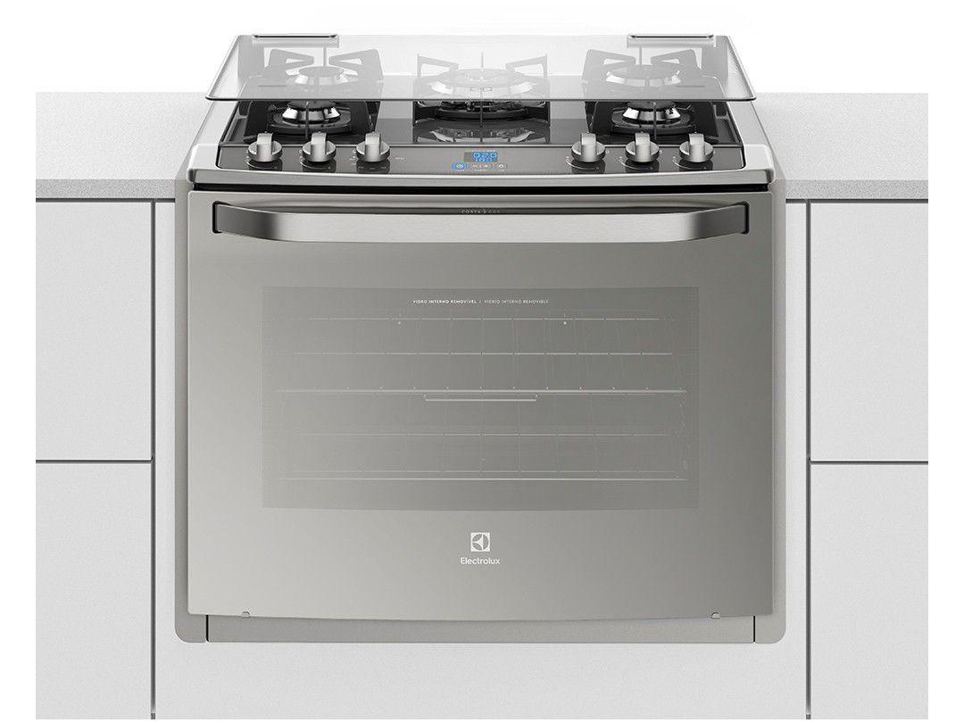 Fogão 5 Bocas de Embutir Electrolux Prata - com Timer Acendimento Superautomático 76EXV